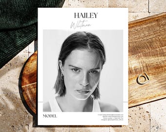 Model Comp Card Template Canva, Minimalist Fashion Model Zed Card, Fashion Model Portfolio Template, Modeling Resume Photo, Composite Z Card