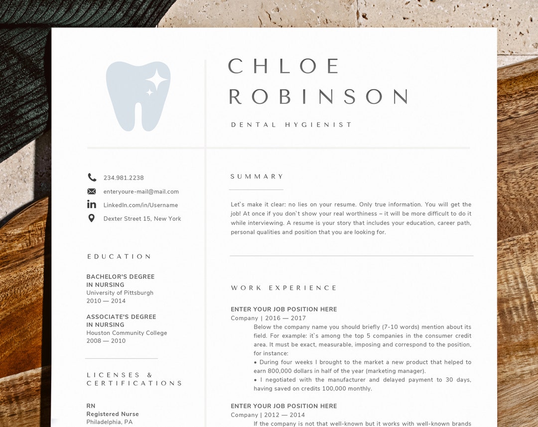 Dental Hygienist Resume Template Dental Assistants, Dentist Resume for