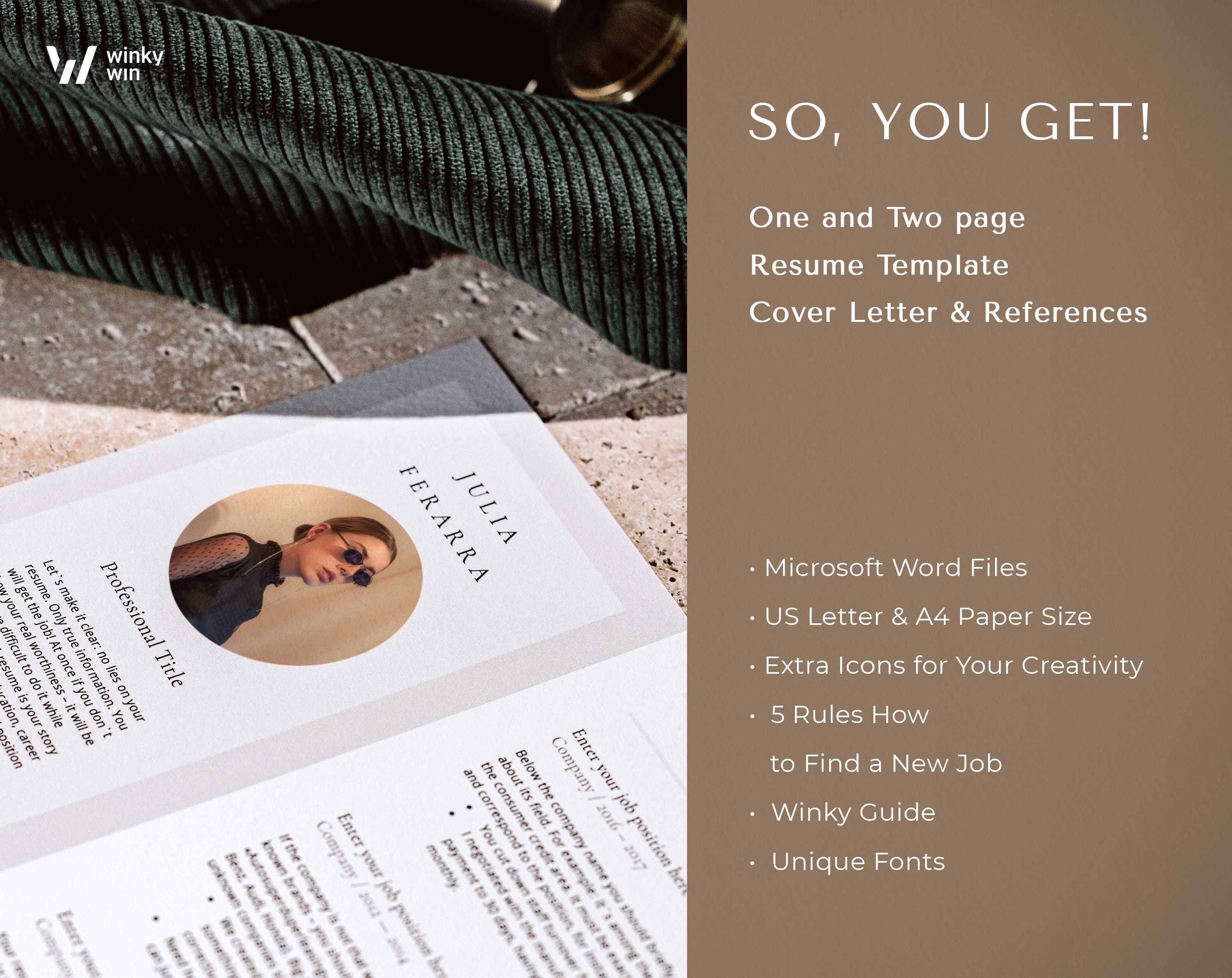 Creative Resume Template | Cv Template With Photo | Resume Templates ...