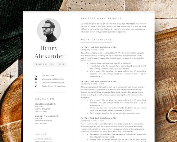 Resume Template, Software Developer Resume IT Cv template, Best Resume for Engineer, Manager Business Resume Cover Letter Template 1-3 page