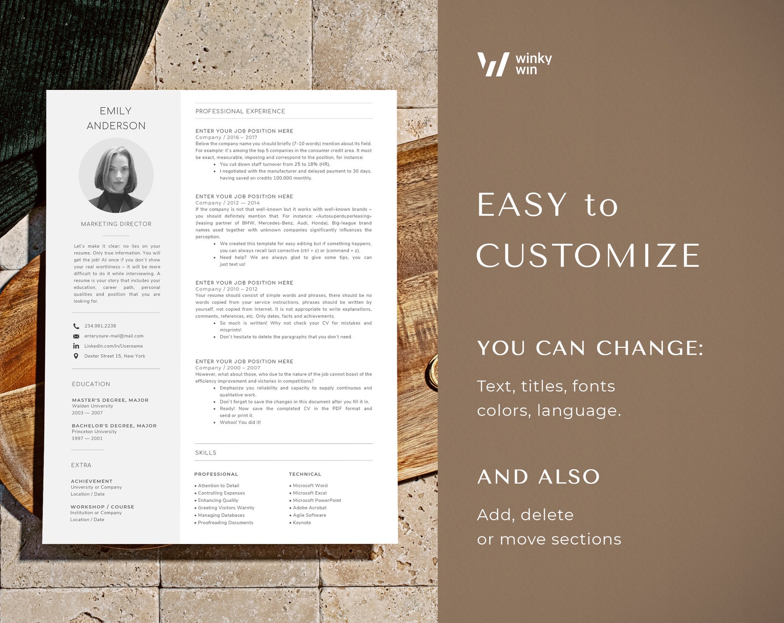 Compact Cv Format Compact Resume Templates With Photo, Two Column Cv Template Picture ...