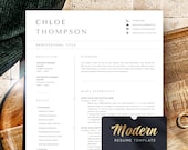Professional Resume Template Free Cover letter, Resume for Word and Pages, 1 - 3 Page Resume Layout, Cv template professional, Cv Design