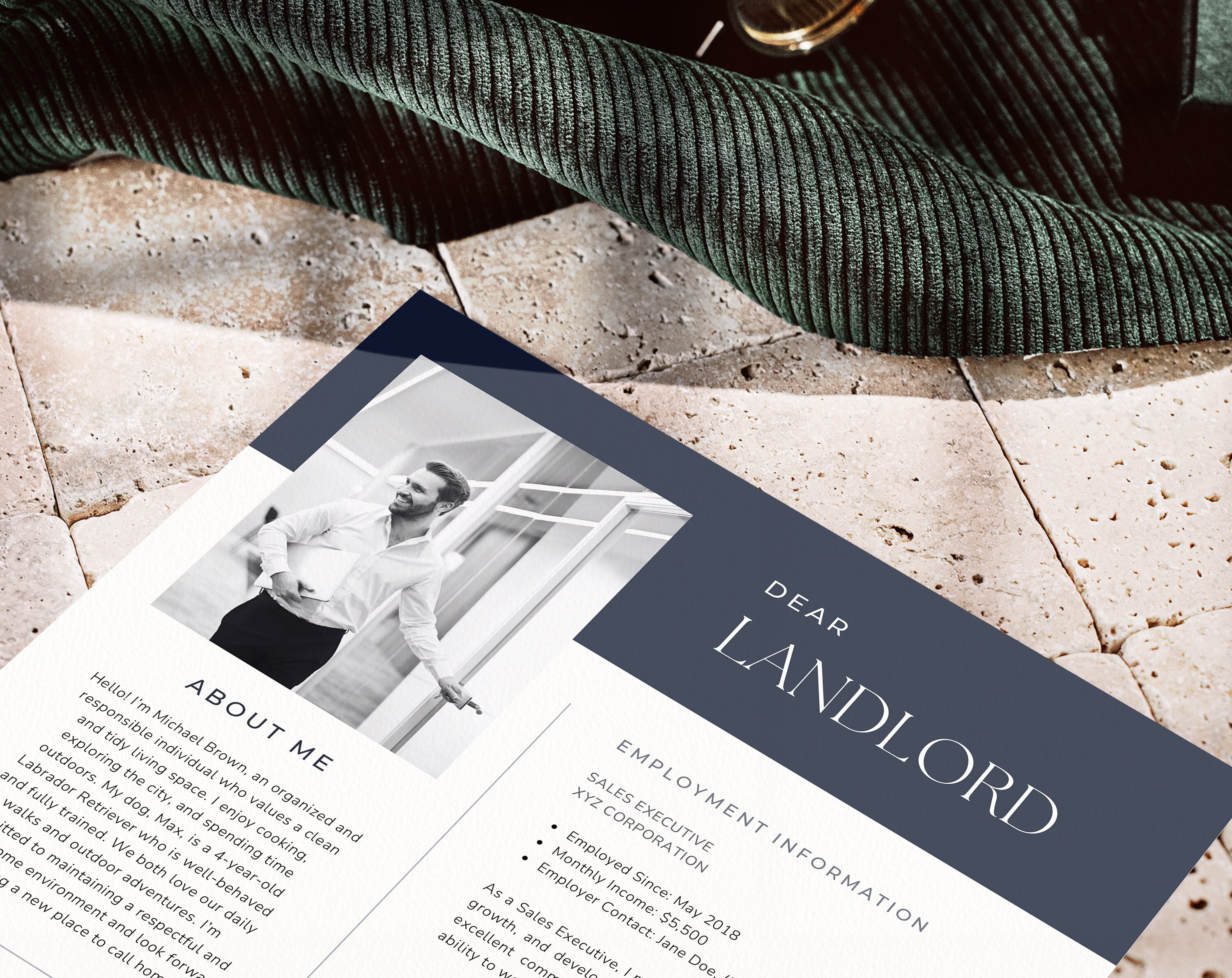 Potential Tenant Resume, Single Applicant Renter Resume Template ...