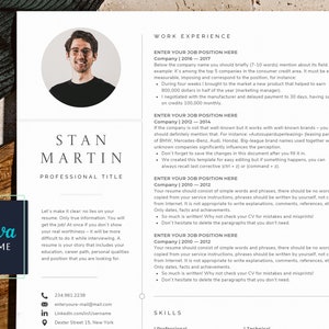 Canva Resume Template, Cv Template Canva, 2 page resume for Canva, Modern Resume Canva Template, Professional Cv, Clean 1 page optimized