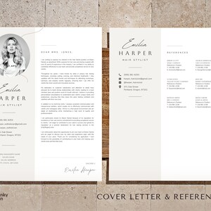 Hair Stylist Resume CV Template for Hairstylist, Hair Colorist Resume Design, Editable Hair Extension Resume, Professional Beauty Curriculum image 5