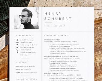 Sehr gute Lebenslauf Vorlage leicht zu bearbeiten, sehr einfach zu bedienen und schöner Bewerbungsvorlage Deutsch, Lebenslauf Word Vorlage