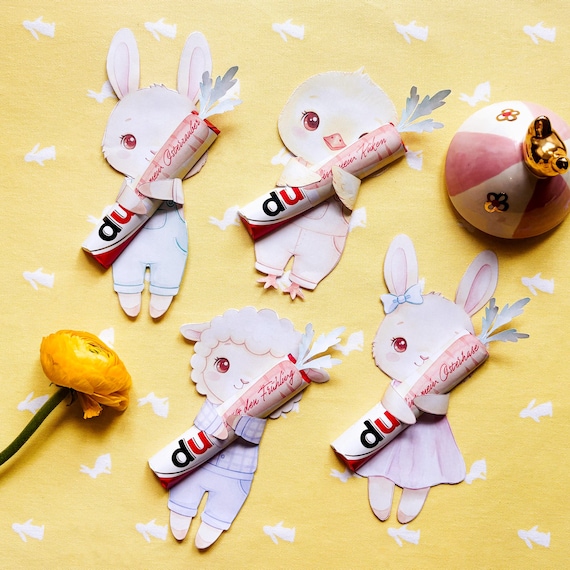 Duplo Banderole Ostern Druckvorlage, Kinder Ostergeschenk basteln, Ostermitbringsel DIY Kleinigkeit Download, Papierdruck Vorlage, Tischdeko