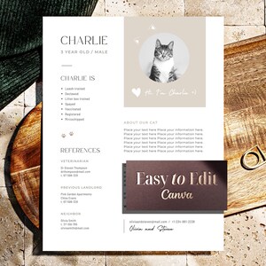 Cat resume for rental, Writing cat bios, cat adoption ads, Cat Rescue, Adopt cat bio profile for pets Cute creative & funny cat bio example