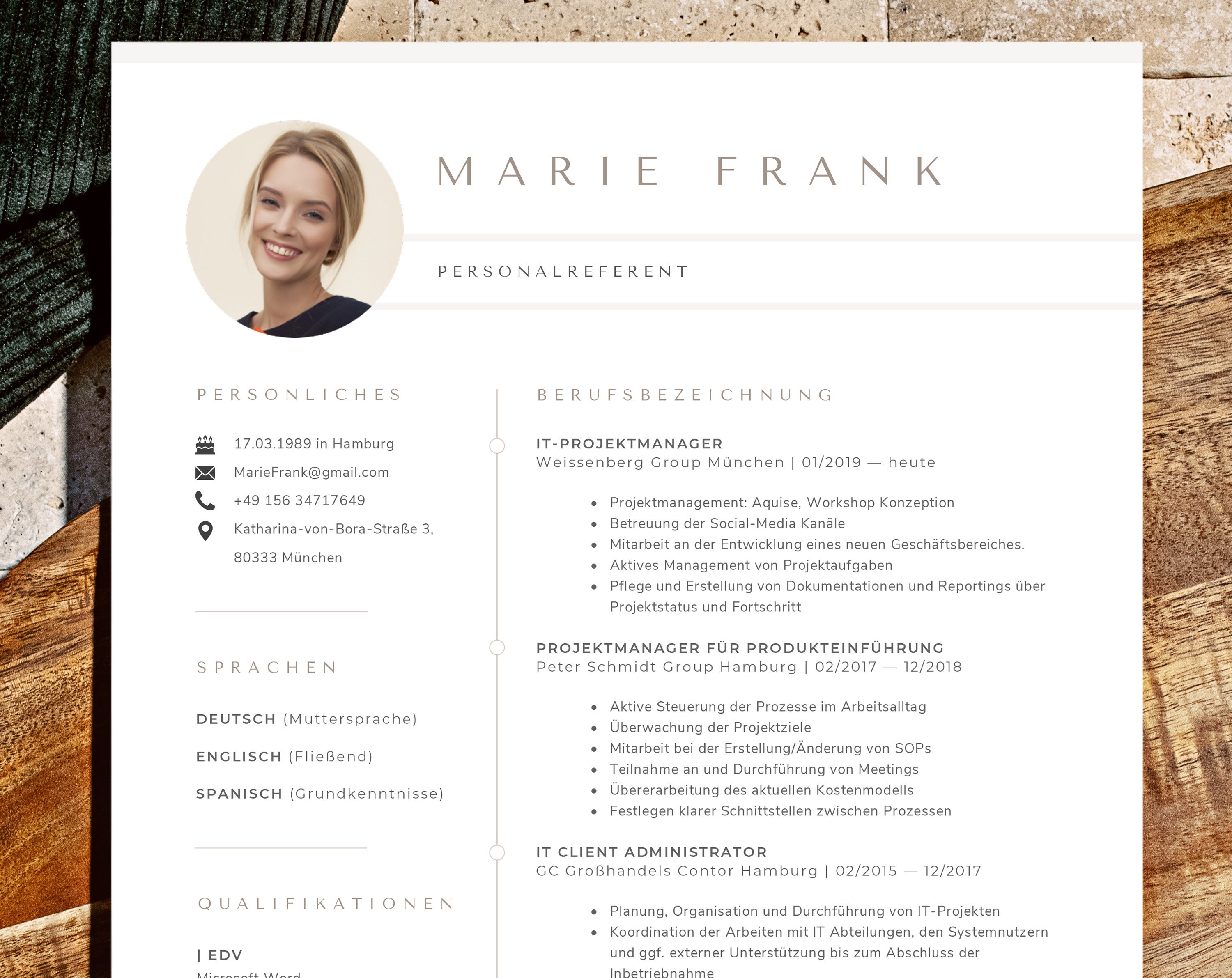 Bewerbung Bewerbungsvorlagen Lebenslauf Vorlage Word Mac Etsy