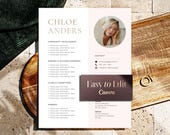 Pink sorority resume bundle template canva, Sorority packet template, Sorority recruitment resume, Sorority Rush resume with photo Rose gold