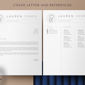 Registered Nurse Resume Template Rn, Nursing Resume Template Word & Pages, Medical Assistant Resume, Student Nurse, New Grad Nurse CV Design image 5