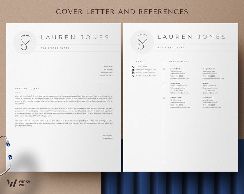 Registered Nurse Resume Template Rn, Nursing Resume Template Word & Pages, Medical Assistant Resume, Student Nurse, New Grad Nurse CV Design image 5
