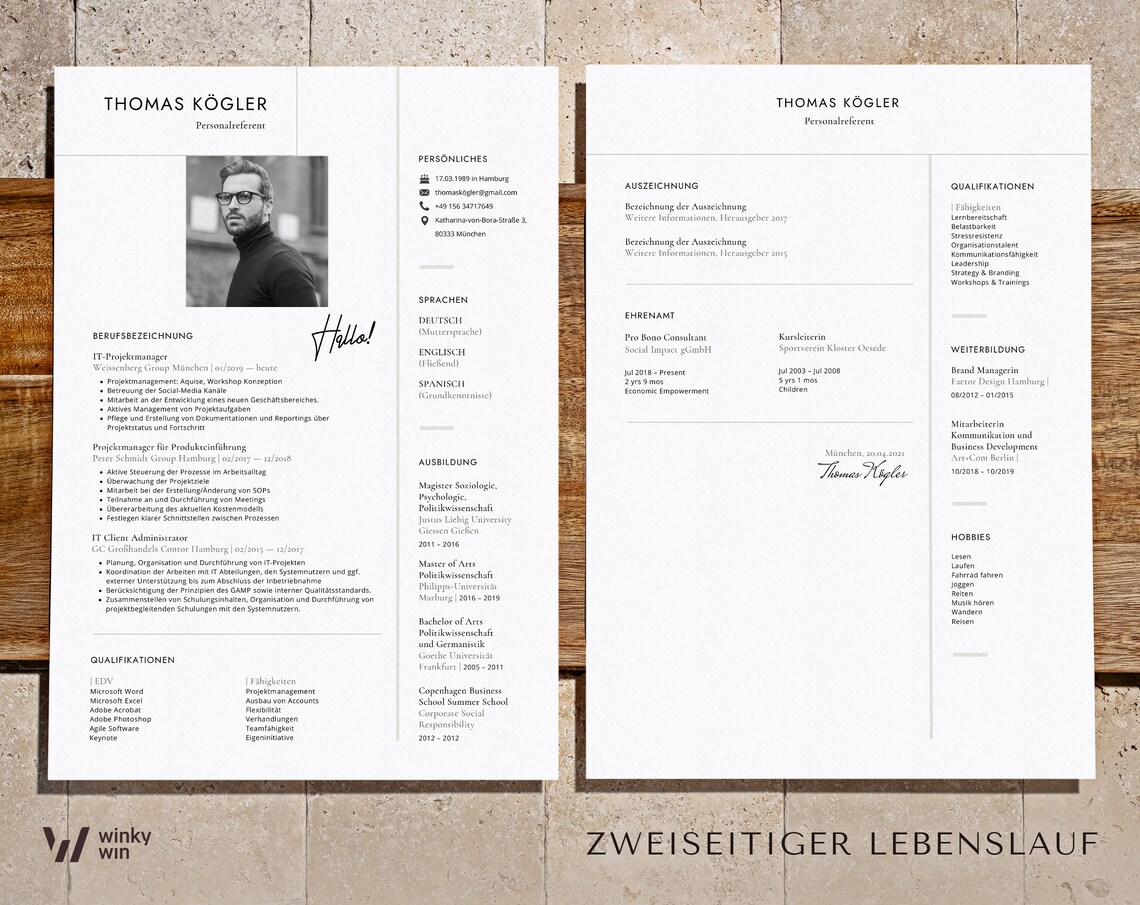 Lebenslauf 2023 Word Lebenslauf Vorlage Ingenieure - Etsy Australia