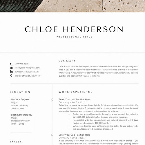 Professional Resume Best Fonts for Resume 2021 Cv Template Etsy