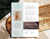 Turquoise blue sorority Resume template, Sorority Rush Resumes,  Sorority Recruitment resume package, Rush pack