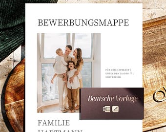 Bewerbung für ein Hauskauf Vorlage Familie Muster Word, Mac Pages, Bewerbungsunterlagen Immobilienkauf, Bewerbungsmappe, Anschreiben