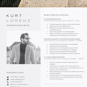 Mehrseitige Lebenslaufvorlagen, Tabellarischer Stepstone Lebenslauf Vorlage Mit Bild Word und Pages, Deckblatt Bewerbung Anschreiben