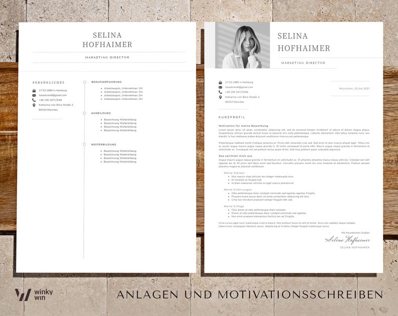 Bewerbungsvorlagen Pages and Word Vorlage Lebenslauf mit Foto, Bewerbungsschreiben Herunterladen, Gratis Anschreiben Muster Bewerbung Arbeit bild 7