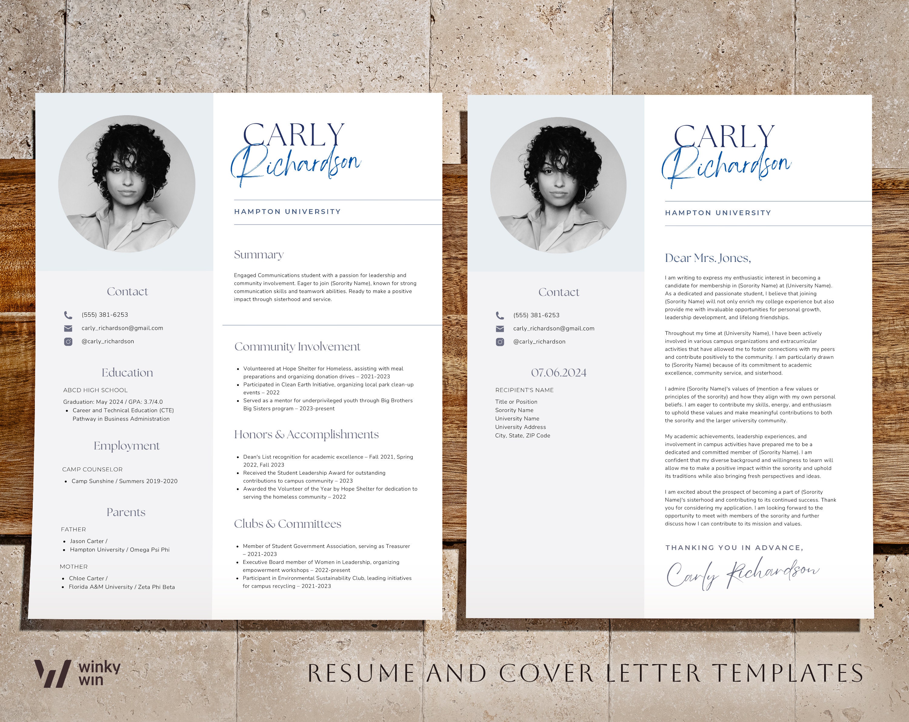 Blue Sorority Resumes Sorority - Il Fullxfull.5926060080 Ibk2 