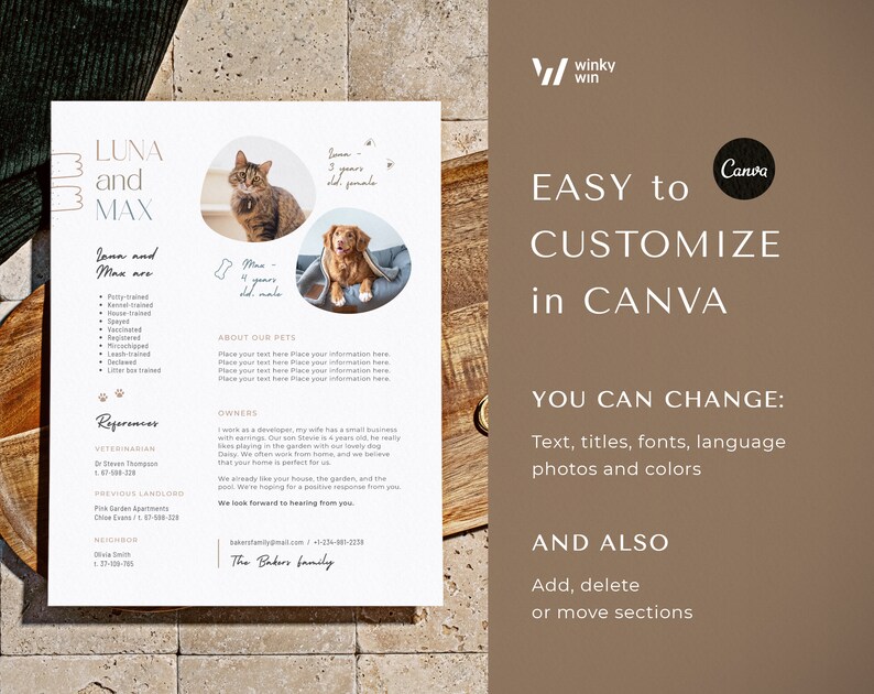 Pet Profiles & Bios for Adoption Ads, Pet Resume for Your Rental