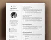 Cv Resume Template with Photo, Resume Cover Letter Template Word, Black and White Resume, Professional Cv Template, Creative Cv Design Word