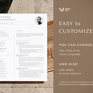 Professional Resume Template with photo, Cv Template Resume Google Docs, Word & Pages, Modern Resume Templates 2023, 1-3 Page Minimalist CV image 7