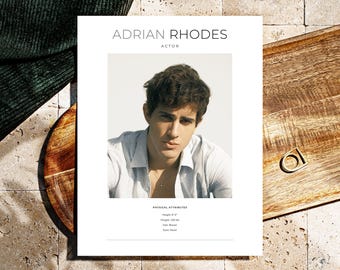 Professional Acting Resume Template Actor, Cv Template for Actor, Professional Musical Theatre Resume, Broadway, Television Cv for Audition