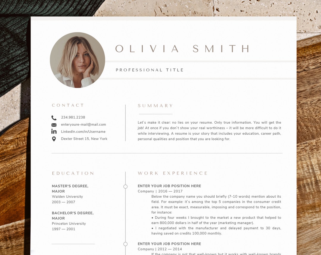 Cv Template Resume Template Cv Design Word and Pages Best - Etsy