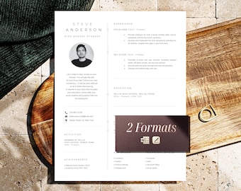 Modello di curriculum per studenti: design moderno del CV (Word e Pages)