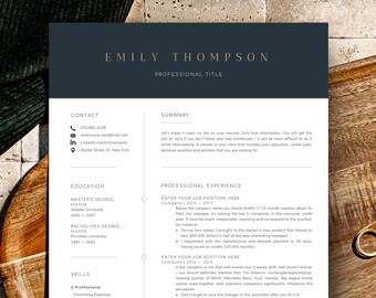 Resume Template 2024, Executive Resume, Cv Template Word, Modern Professional Resume for CEO, HR Manager, Business analyst, Developer resume