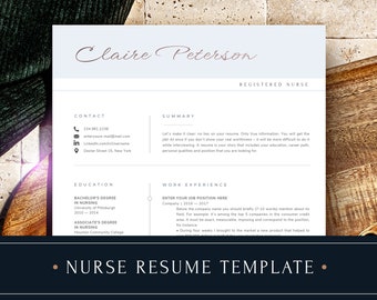 CNA Nurse resume, nursing assistant resume template,Registered nurse resume and cover letter template, Physician Assistant resume, RN Resume