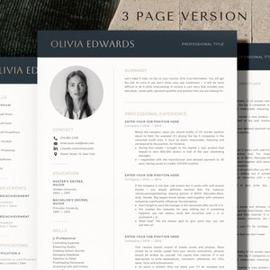 Minimalist resume template with photo, Creative Cv template with photo, Marketing Resume, HR Manager, Product Project management resume image 4