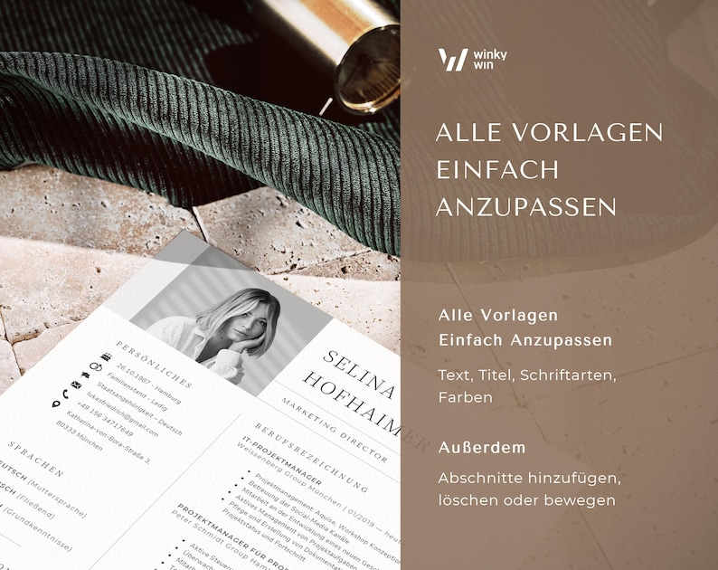 Bewerbungsvorlagen Pages and Word Vorlage Lebenslauf mit Foto, Bewerbungsschreiben Herunterladen, Gratis Anschreiben Muster Bewerbung Arbeit bild 5