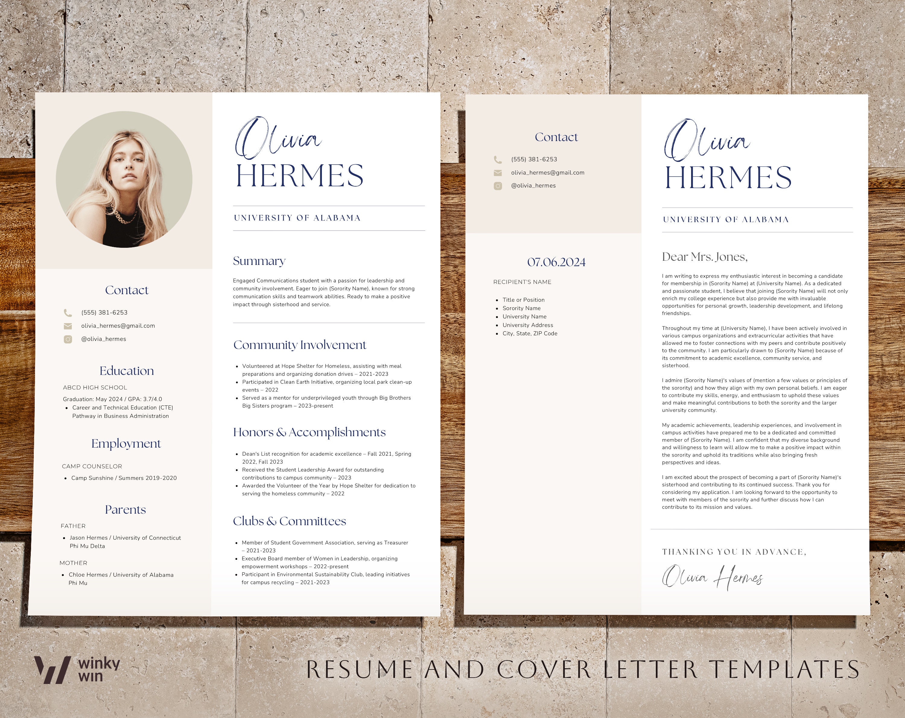 Beige Sorority Resume Template Social Resume Sorority Rush Resume beige-sorority-resume-template-social-resume-sorority-rush-resume
