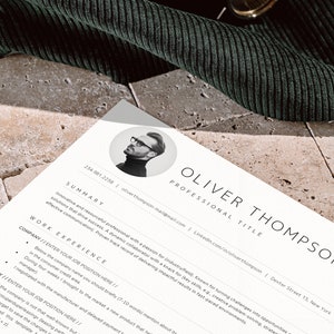 Professionell ATS CV-mall Google Docs, ATS-vänligt CV Word, Pages, enkelt och grundläggande CV med foto, tydligt ATS-ansökningsbrev bild 7