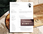 Minimalist Resume Template with photo, Cv Template Google Docs, Word & Pages, Indesign Resume Templates Male or Female, 1-3 Pg, Cover Letter
