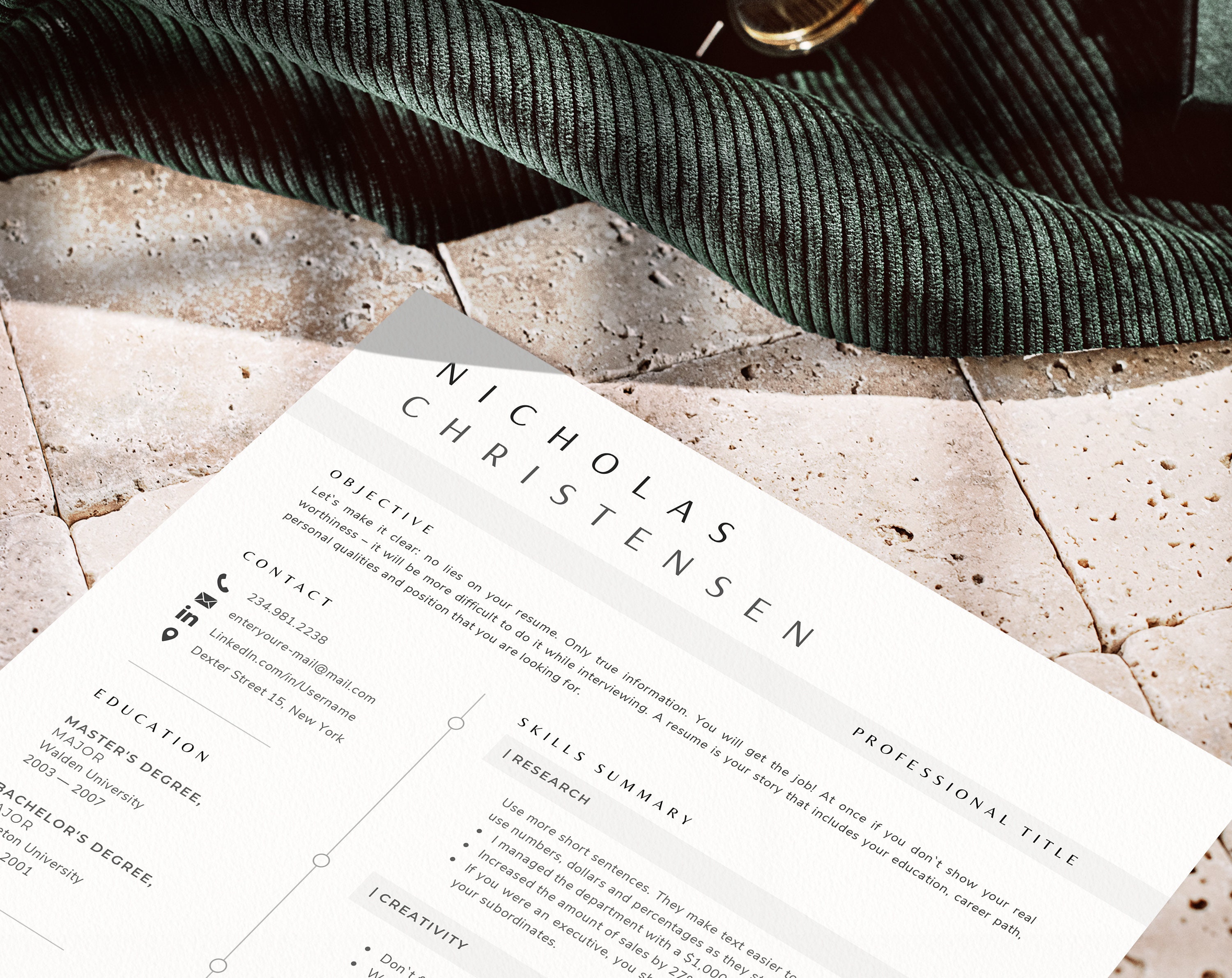Functional Resume Template, Skills Based Resume, Cv Template Word ...