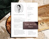 Minimalist Sorority Resume Template with photo, Rush resume template, Professional Sorority recruitment resume format