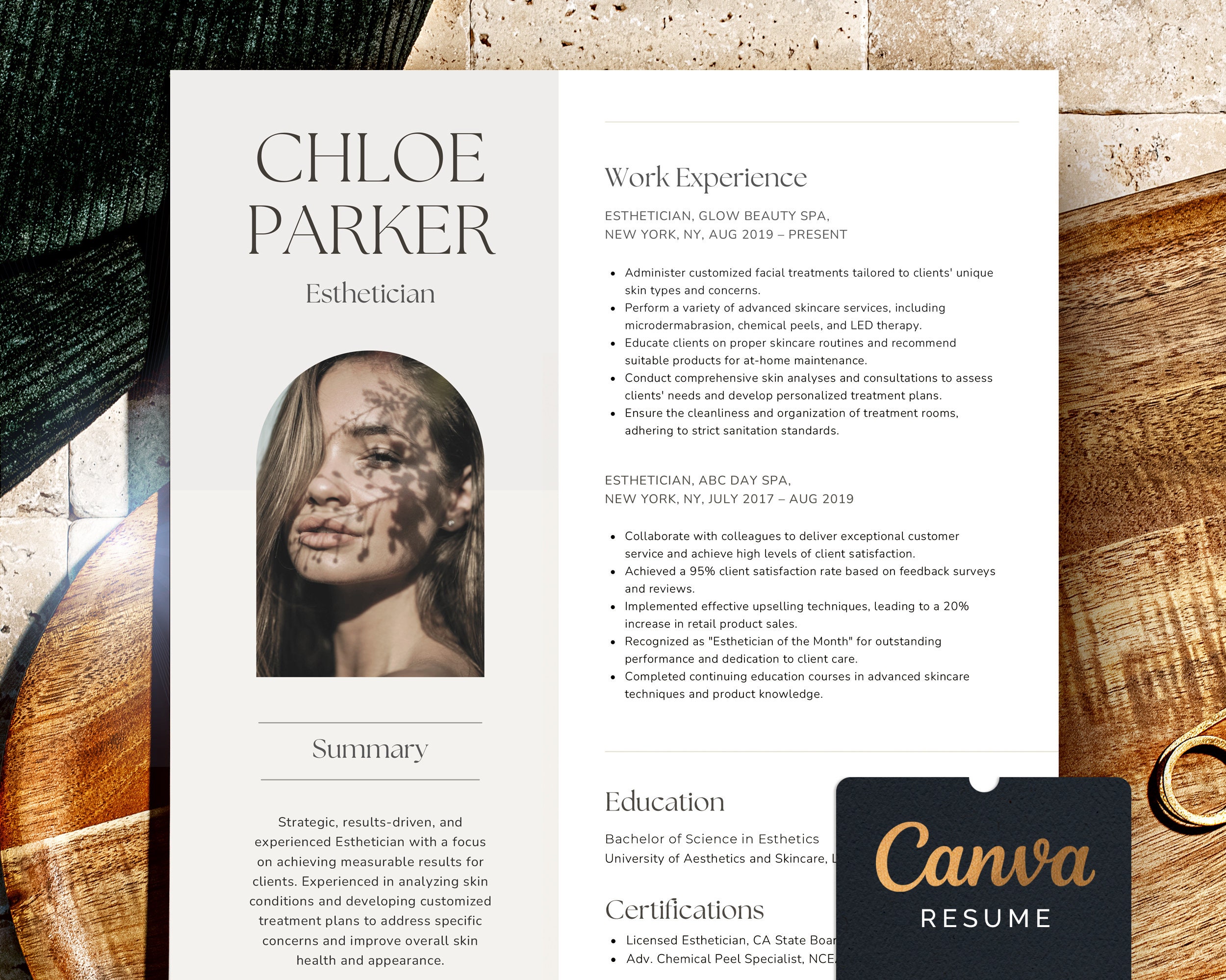 Aesthetician Cv Template Esthetician Resume Template Canva Cv Aesthetician Cv Template Esthetician Resume Template Canva Cv