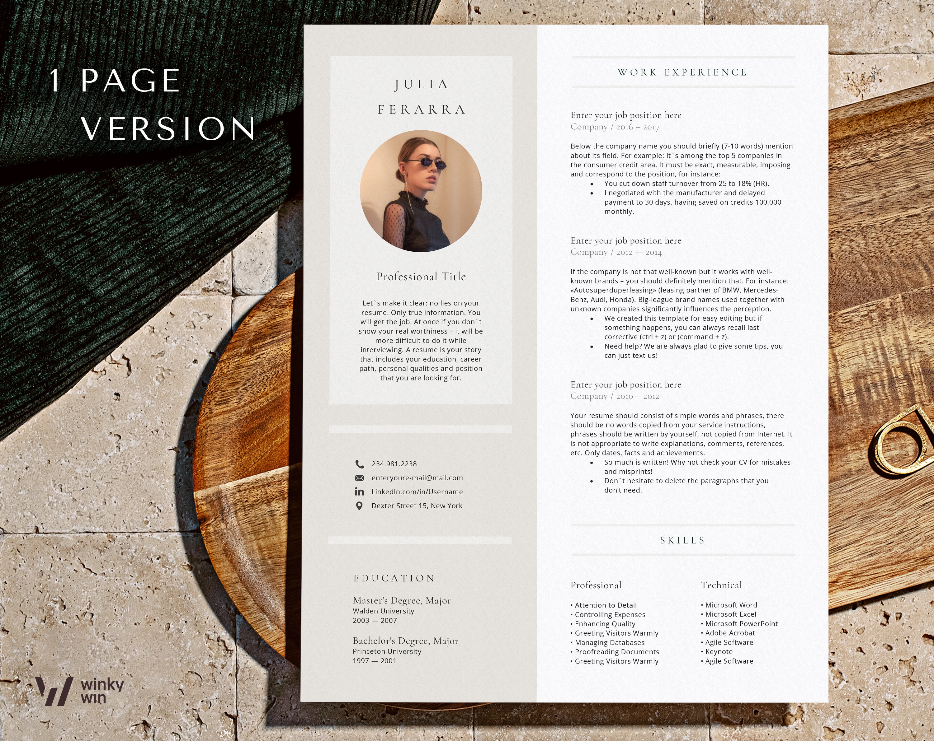 Creative Resume Template Cv Template With Photo Resume - Etsy UK