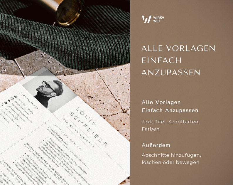 Bewerbungsvorlagen deutsch word, Lebenslauf vorlage Word und Mac Pages, 2023 Lebenslauf deutschland mit foto, Lebenslauf minimalistisch Bild 6