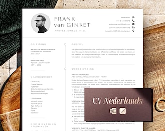 Professioneel CV sjabloon Nederlands, Gratis Motivatiebrief sjabloon, Creatief CV-sjabloon voor Word, Pages, Cv strak voorbeelden, CV Maken