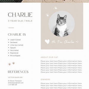 Currículum de gato para alquilar, Cómo escribir biografías de gatos, Anuncios de adopción de gatos, Rescate de gatos, Adoptar perfil biográfico de gato para mascotas Ejemplo de biografía de gato lindo, creativo y divertido
