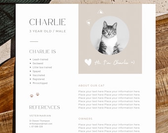 Cat resume for rental, Writing cat bios, cat adoption ads, Cat Rescue, Adopt cat bio profile for pets Cute creative & funny cat bio example