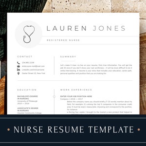 Medical Resume Example, Sample and Template for  Word. Nursing Resumes templates.