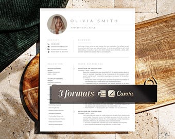 Cv Template, Resume Template Canva, Cv Design Word + Pages, Best Cv Resume Layout, 2025 Resume with image, Cv with Photo Resume 1, 2, 3 page
