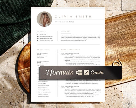 Cv Template, Resume Template Canva, Cv Design Word + Pages, Best Cv Resume Layout, 2025 Resume with image, Cv with Photo Resume 1, 2, 3 page