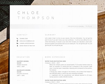 Googleドキュメントの履歴書、プロフェッショナルな履歴書テンプレート、Wordドキュメントの履歴書とMac Pages、標準の履歴書、クリーンでモダンなミニマリストの履歴書レイアウト