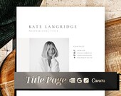 Resume Cover Page Templates Word, Google docs, Canva, Mac Pages, Modern Designs for CV | Perfect for Job Seekers and Application, Portfolio