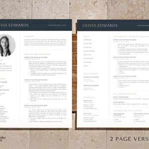 Minimalist resume template with photo, Creative Cv template with photo, Marketing Resume, HR Manager, Product Project management resume image 3